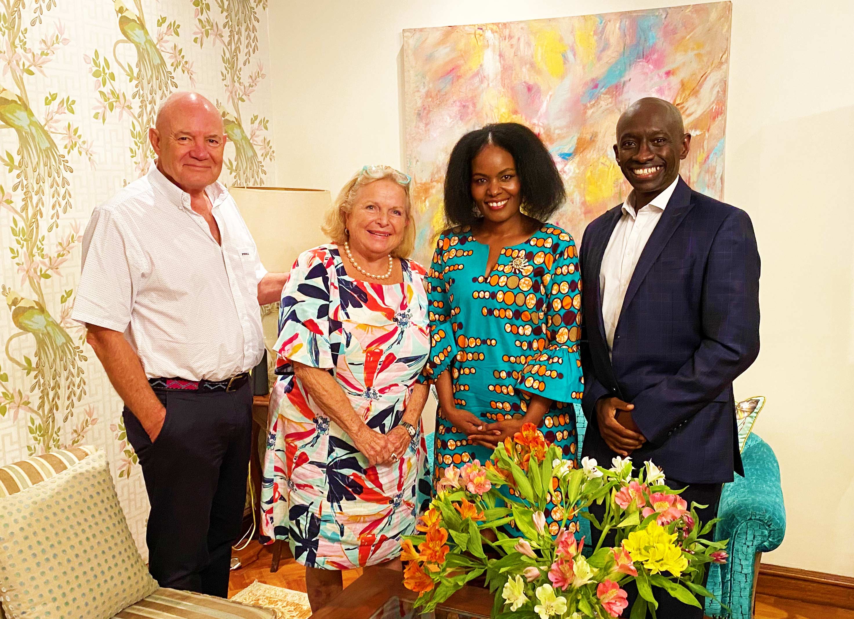 Group CEO David Gatende and Group Chairman Alec Davis with their wives