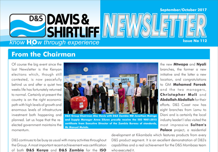 Davis and Shirtliff Corporate Newsletter Issue 112