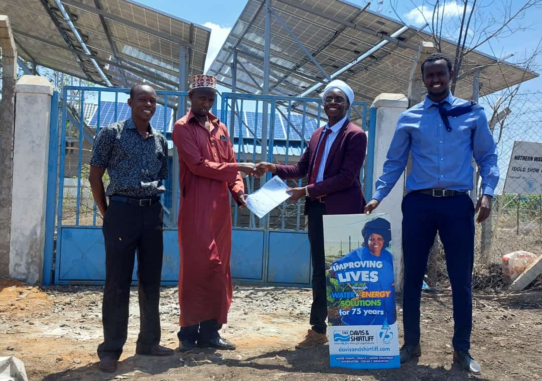 Solar borehole In IWASCO Isiolo county commisioned by branch manager Paul Muchiri