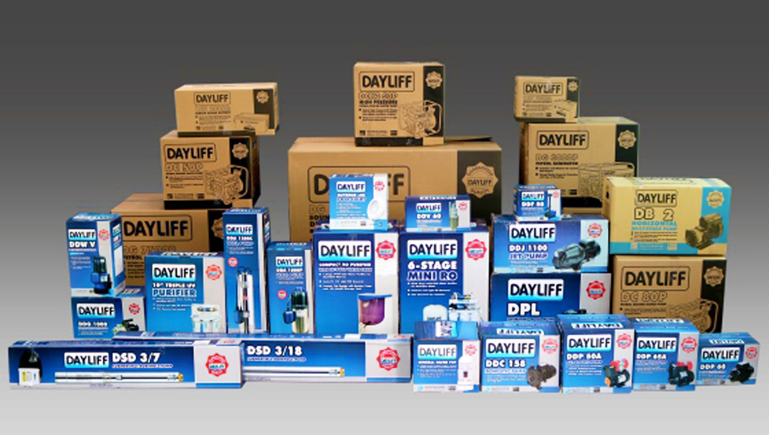 A selection of the digitally integrated Dayliff range of products
